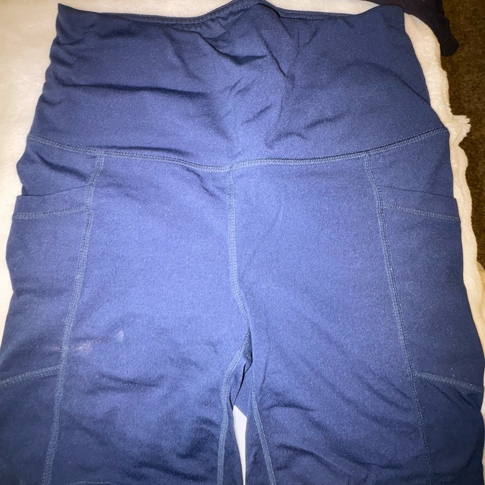 Blue High-Waisted Leggings